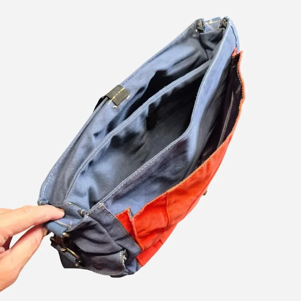 Warner-bros Orange and Blue Messenger Bag